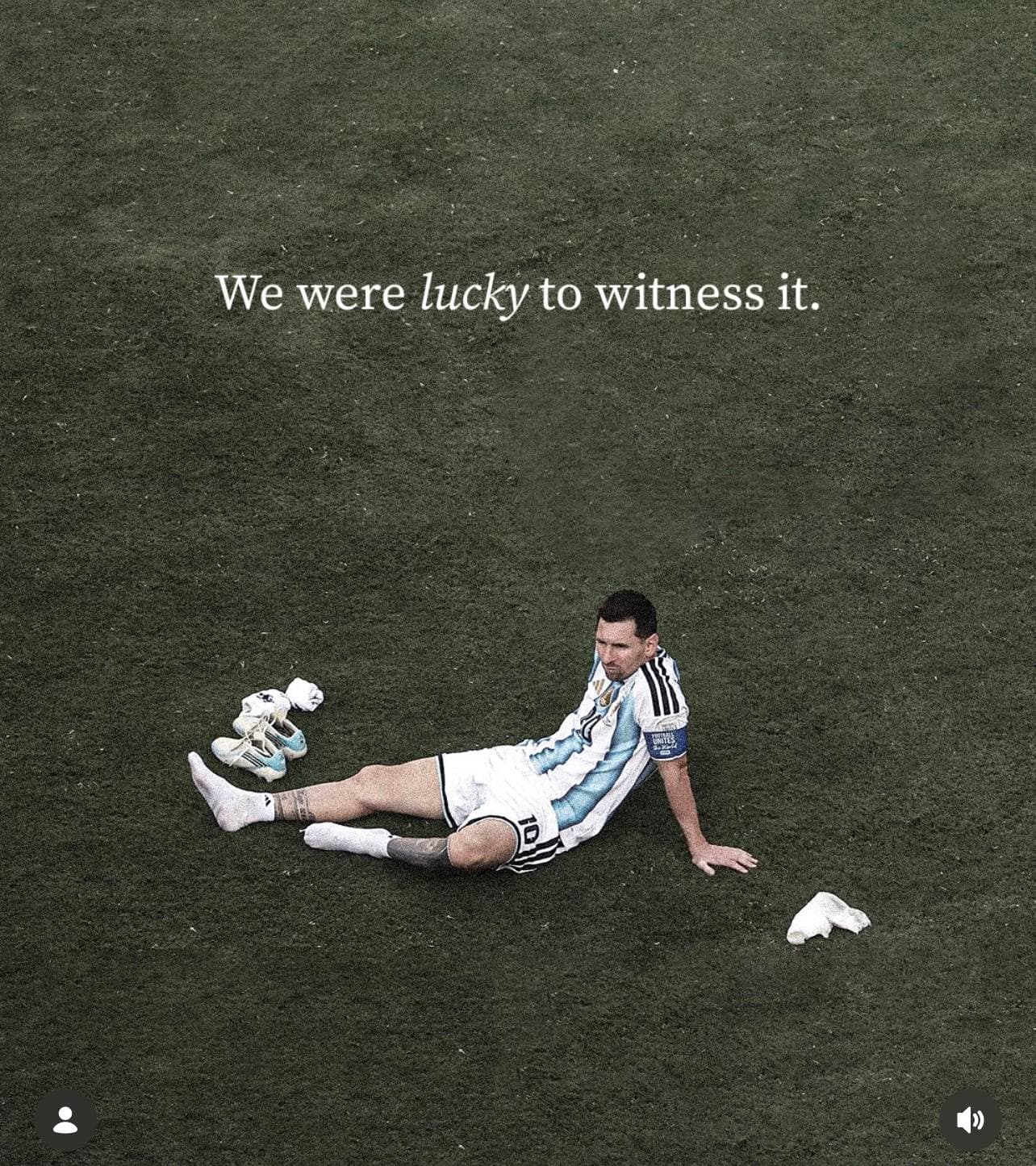 Lionel Messi after the World Cup final