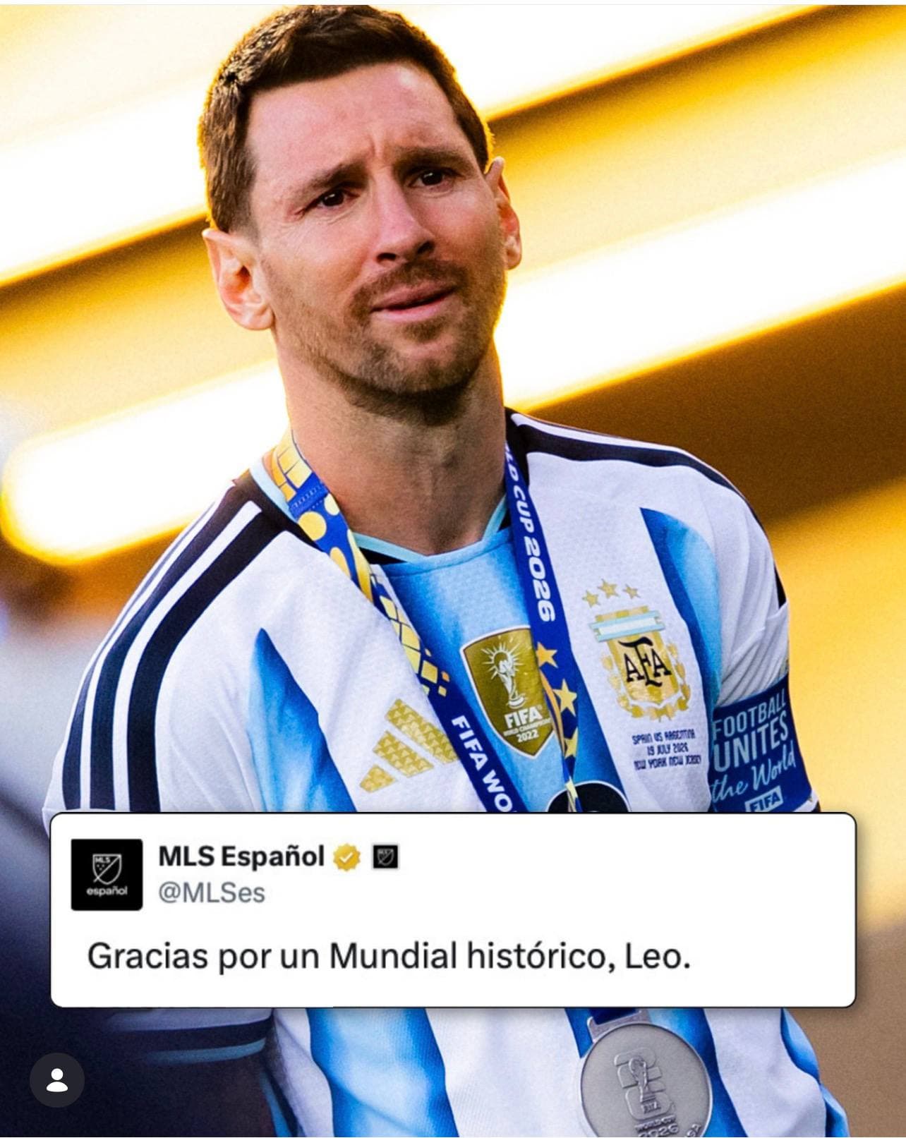 Lionel Messi after the World Cup final
